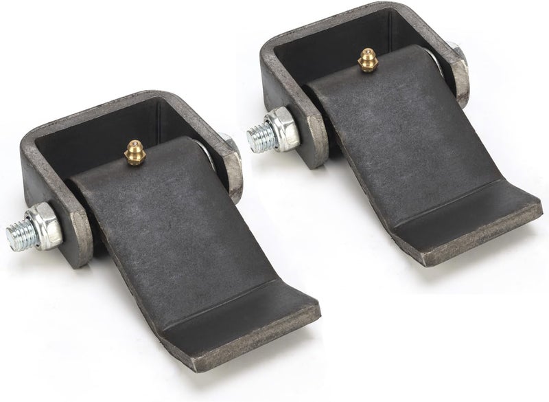 BOODVON Weld on Trailer Hinges with Grease Fitting, Short Leaf Design Heavy Duty Dump Trailer Hinges, Raw Surface Finish Truck Trailer Door Hinge, 2 Pack - Image 1